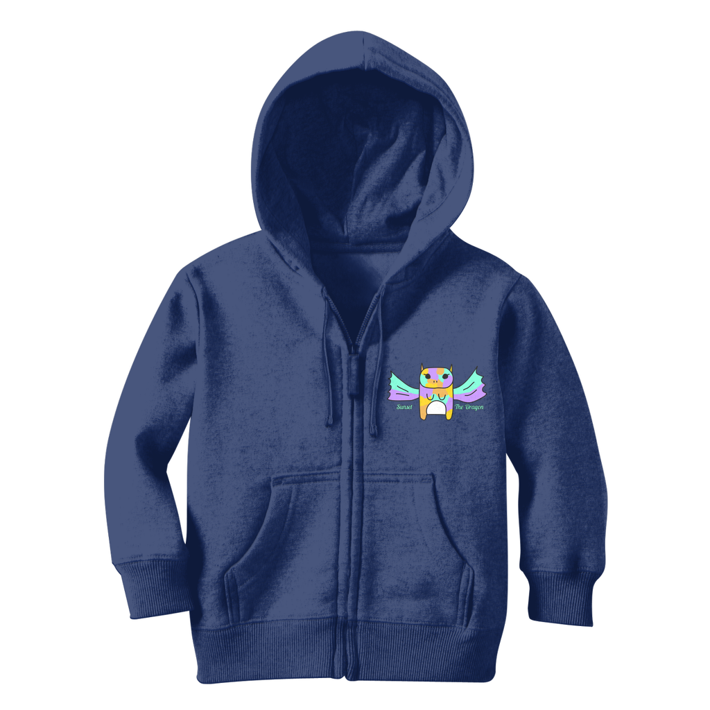 Sunset The Dragon - Classic Kids Zip Hoodie