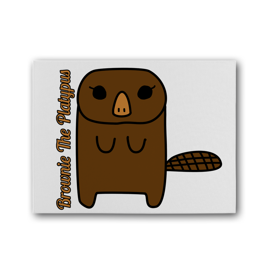 Brownie The Platypus - Premium Stretched Canvas