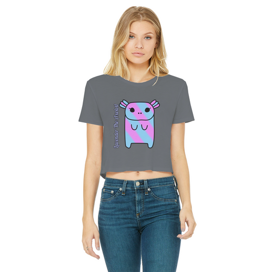 Lavender The Axolotl - Women's Cropped Top