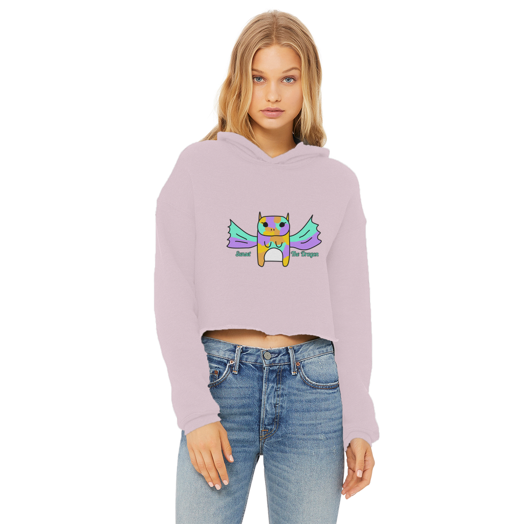 Sunset The Dragon - Ladies Cropped Hoodie