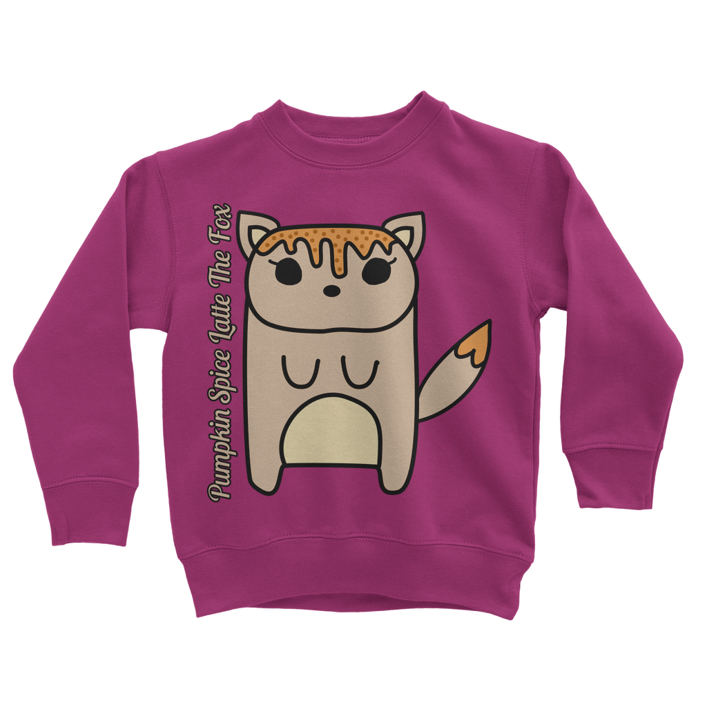 Pumpkin Spice Latte The Fox - Classic Kids Sweatshirt