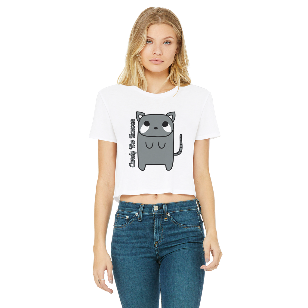 Candy The Racoon - Women's Cropped Top