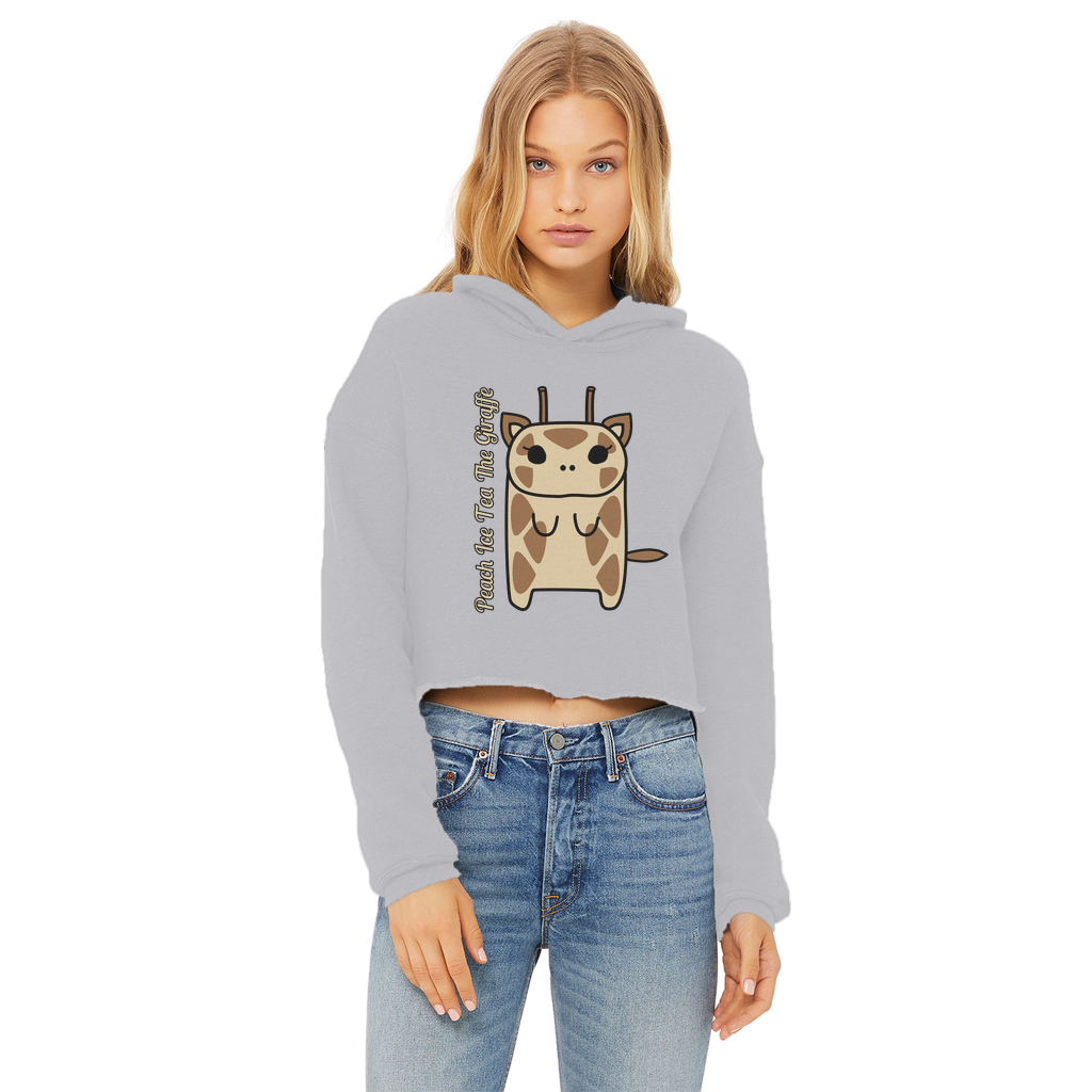 Peach Ice Tea The Giraffe - Ladies Cropped Hoodie