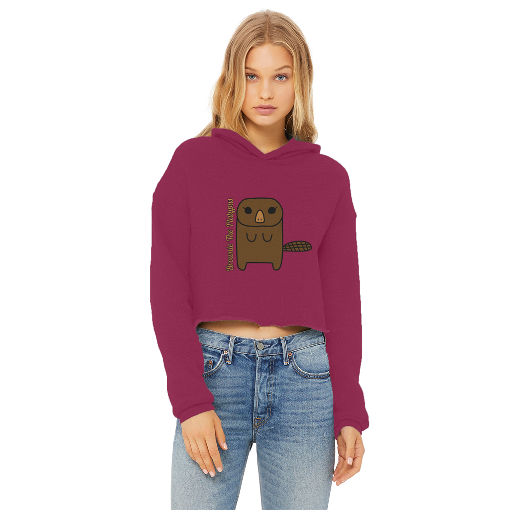 Brownie The Platypus - Ladies Cropped Hoodie