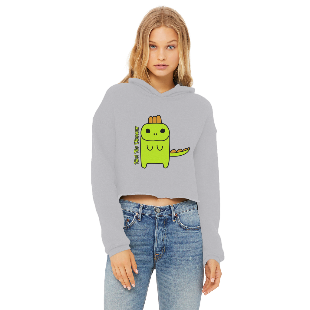 Kiwi The Dinosaur - Ladies Cropped Hoodie