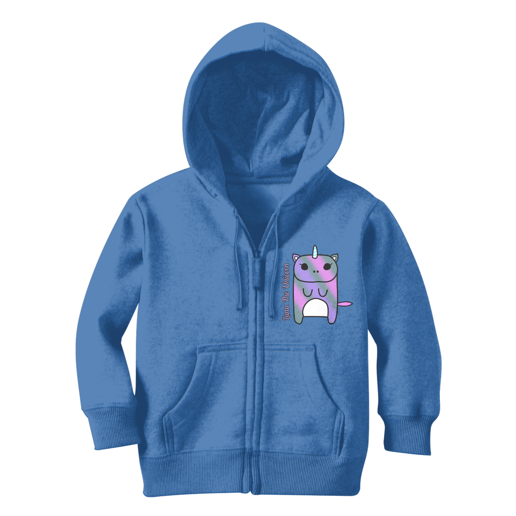 Luna The Unicorn - Classic Kids Zip Hoodie