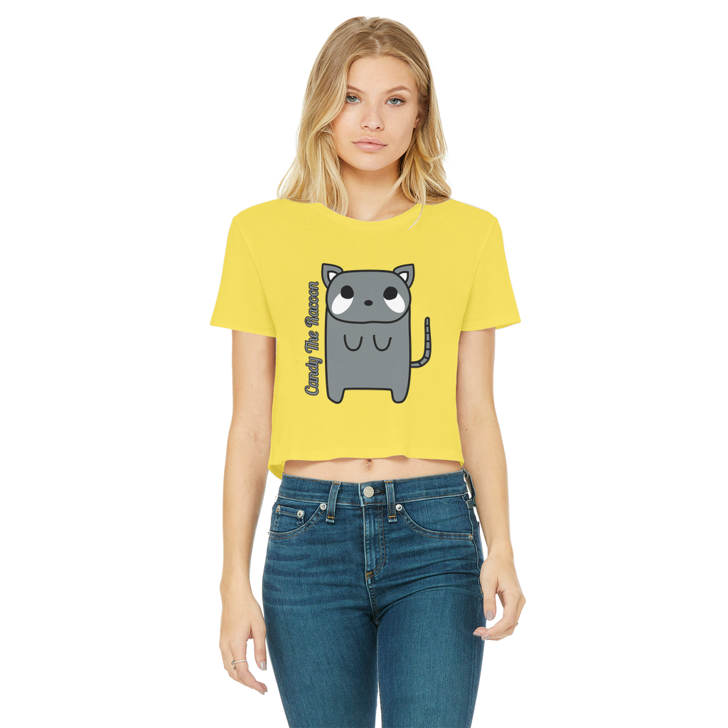 Candy The Racoon - Women's Cropped Top