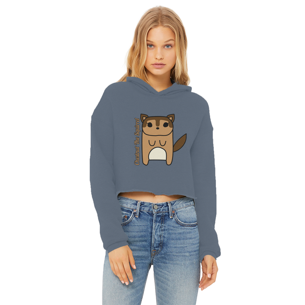 Chestnut The Squirrel - Ladies Cropped Hoodie