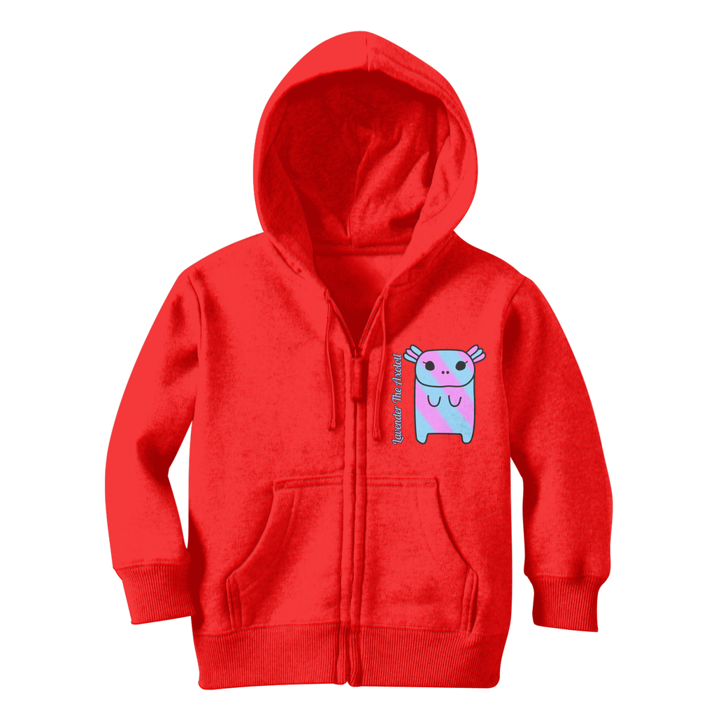 Lavender The Axolotl - Classic Kids Zip Hoodie