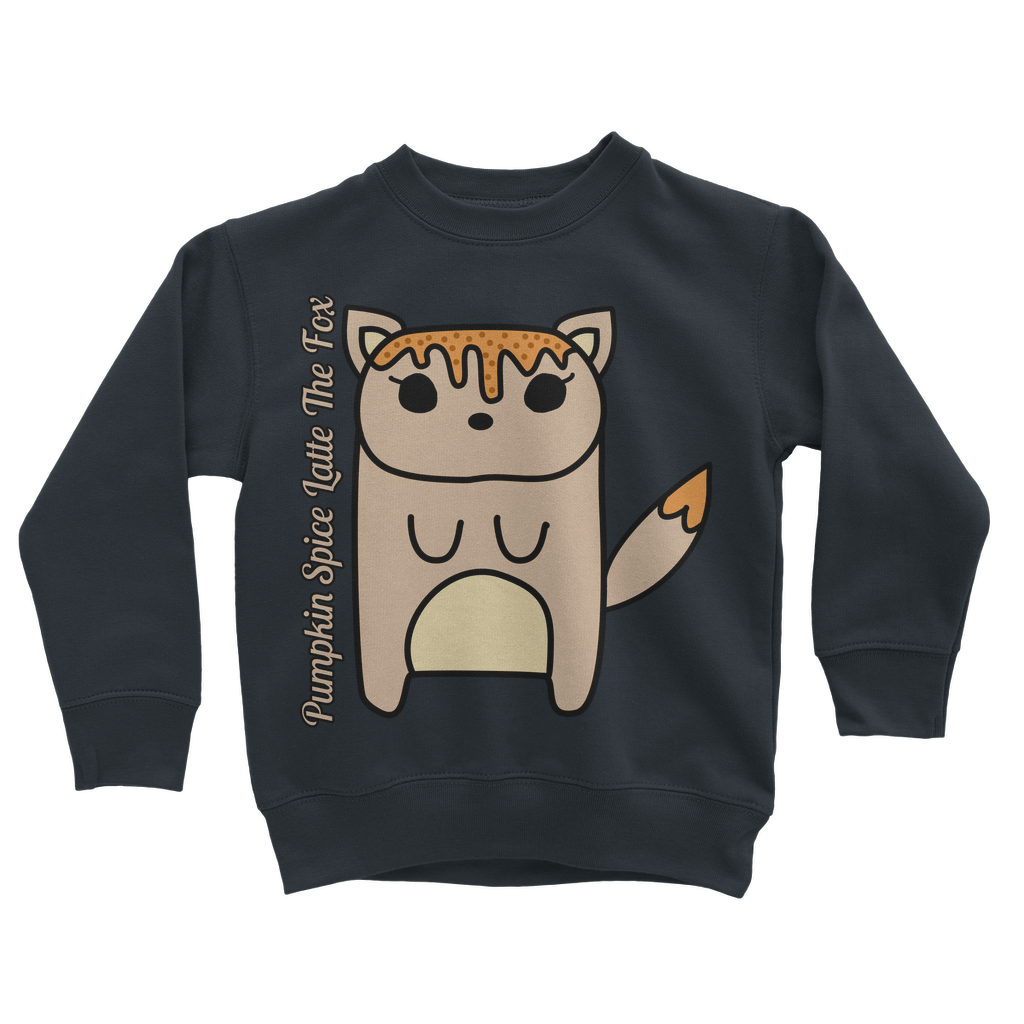 Pumpkin Spice Latte The Fox - Classic Kids Sweatshirt