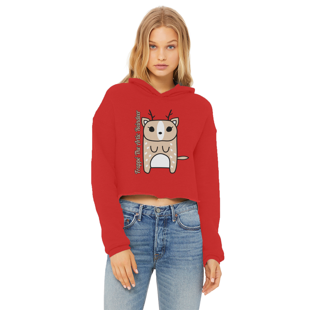 Frappé The Artic Reindeer - Ladies Cropped Hoodie