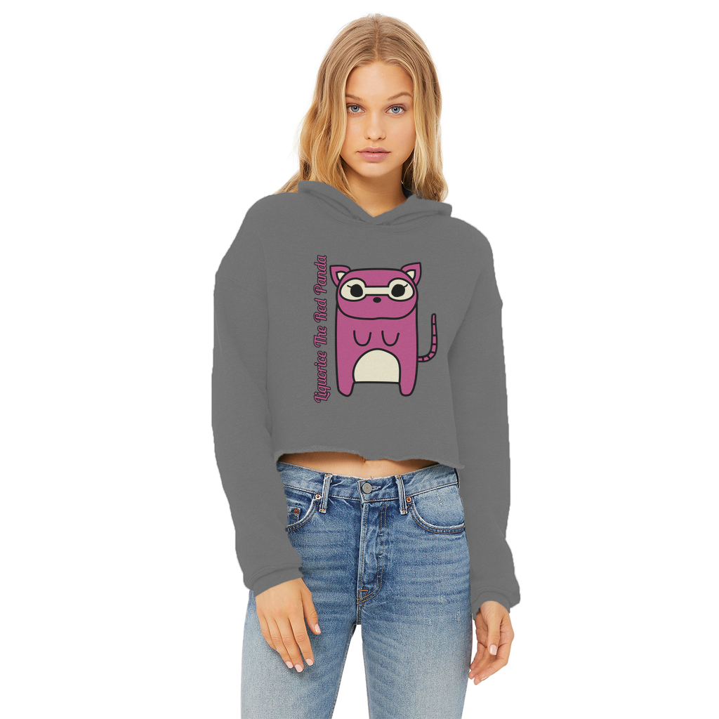 Liquorice The Red Panda - Ladies Cropped Hoodie