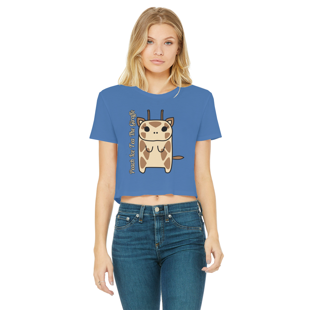 Peach Ice Tea The Giraffe - Women's Cropped Top