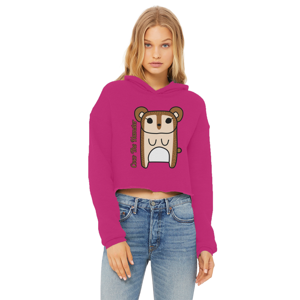 Coco The Hamster - Ladies Cropped Hoodie