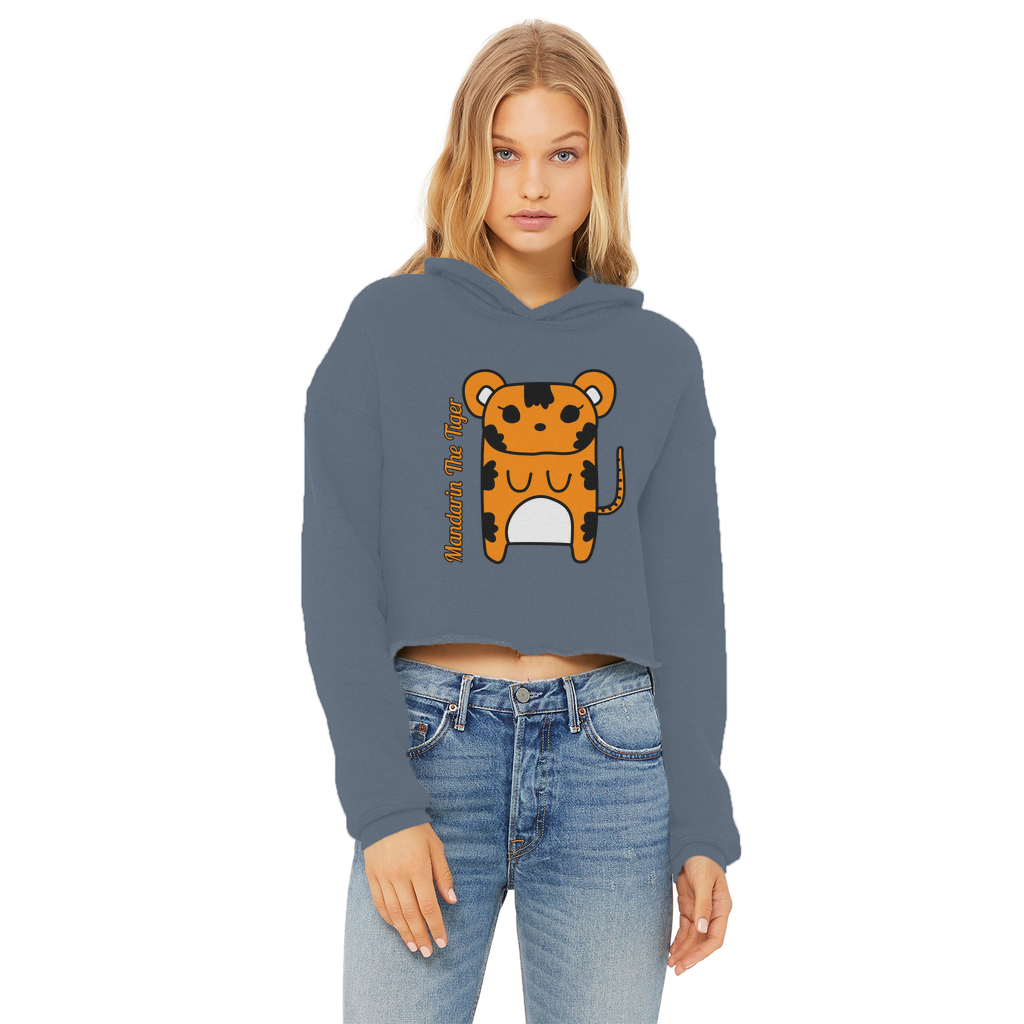 Mandarin The Tiger - Ladies Cropped Hoodie