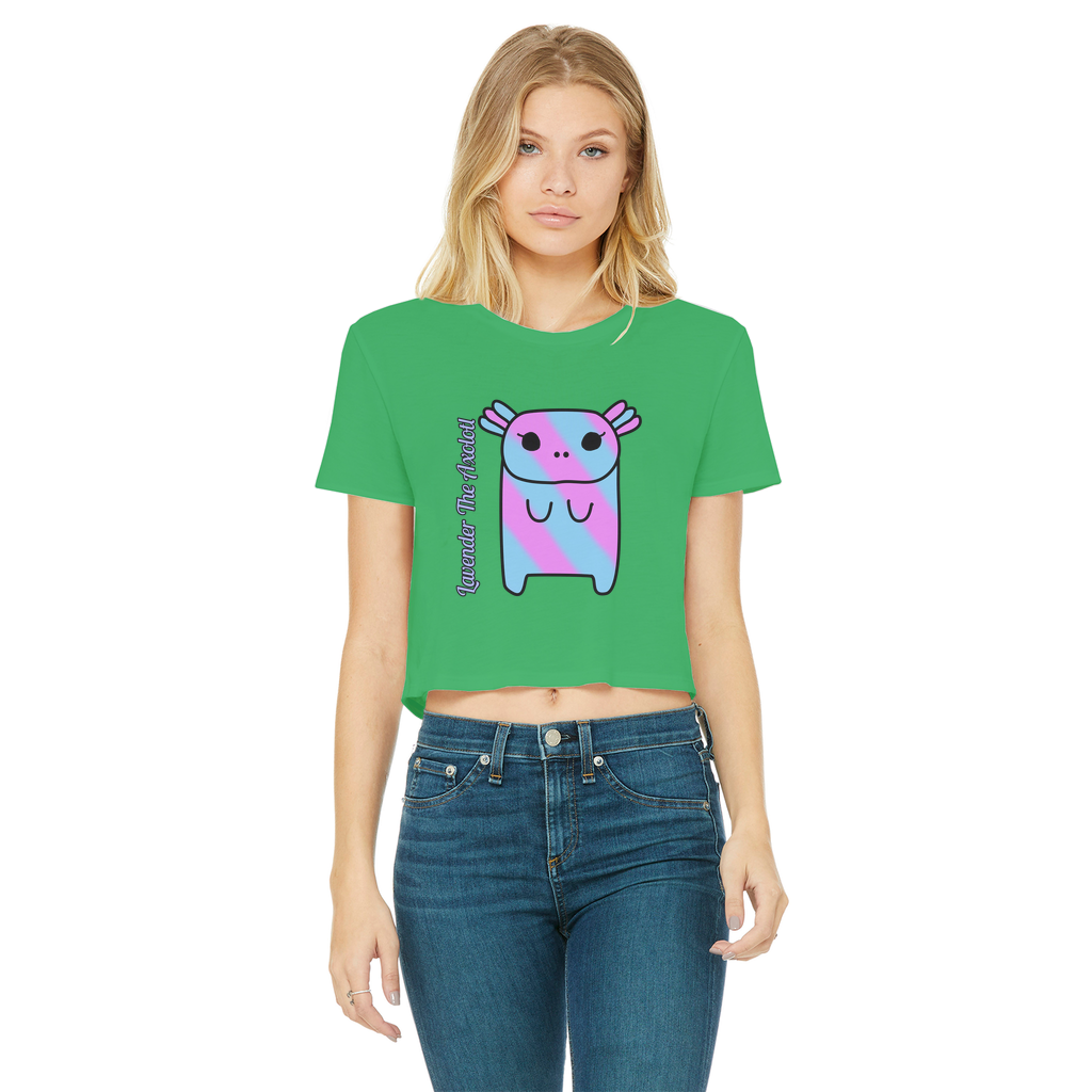 Lavender The Axolotl - Women's Cropped Top