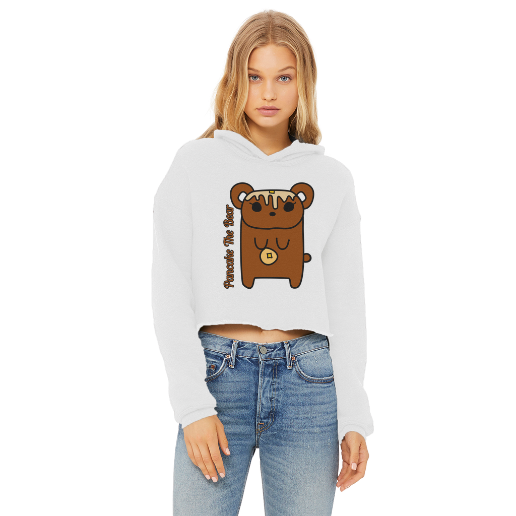 Pancake The Bear - Ladies Cropped Hoodie