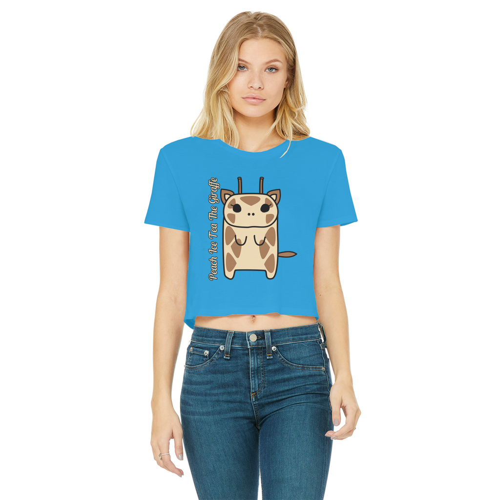 Peach Ice Tea The Giraffe - Women's Cropped Top