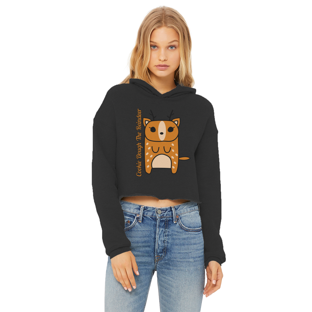 Cookie Dough The Reindeer - Ladies Cropped Hoodie