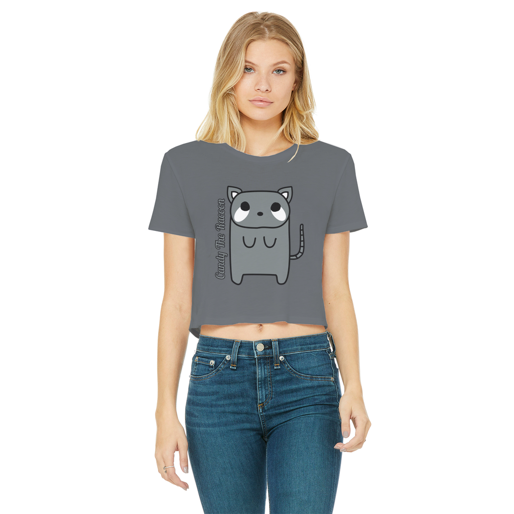 Candy The Racoon - Women's Cropped Top