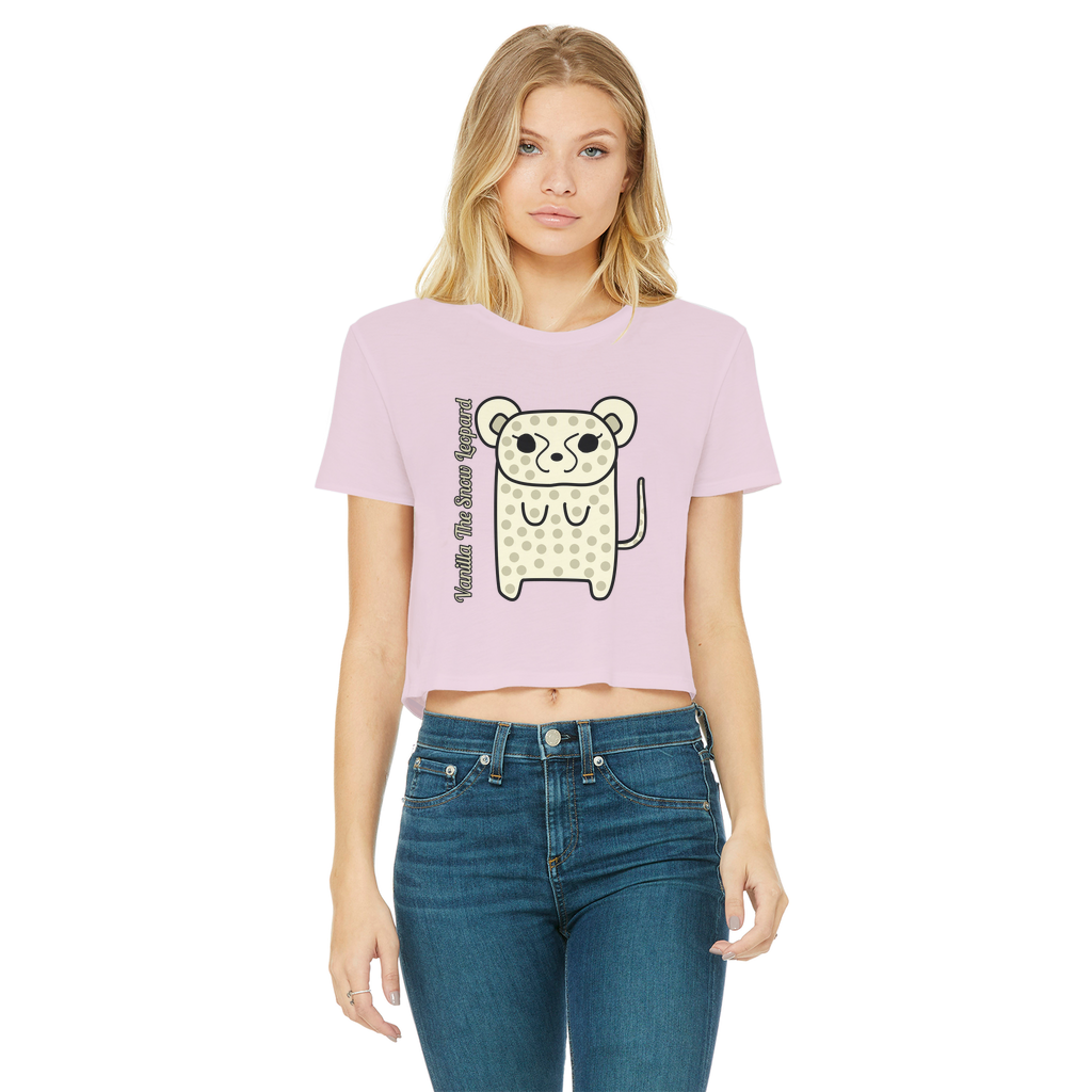 Vanilla The Snow Leopard - Women's Cropped Top