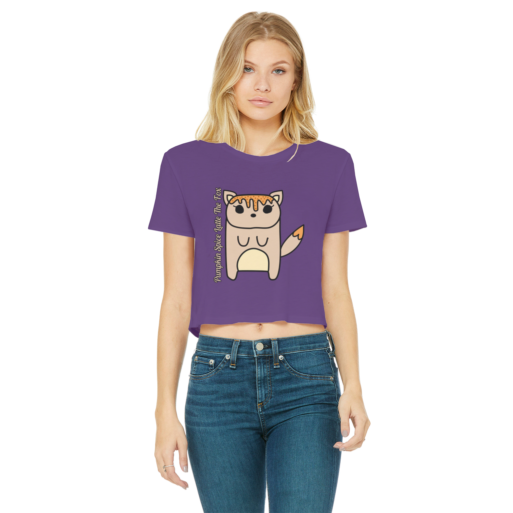 Pumpkin Spice Latte The Fox - Women's Cropped Top