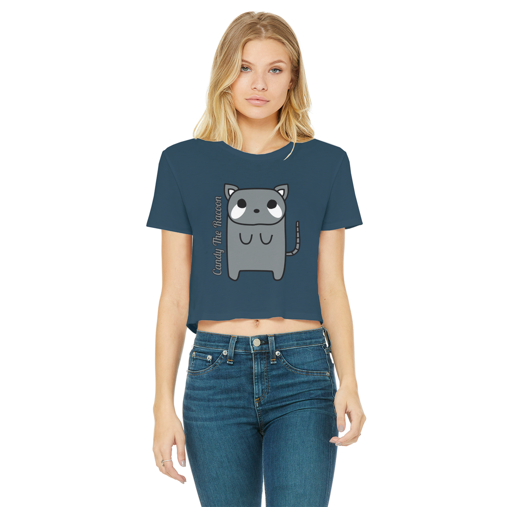 Candy The Racoon - Women's Cropped Top