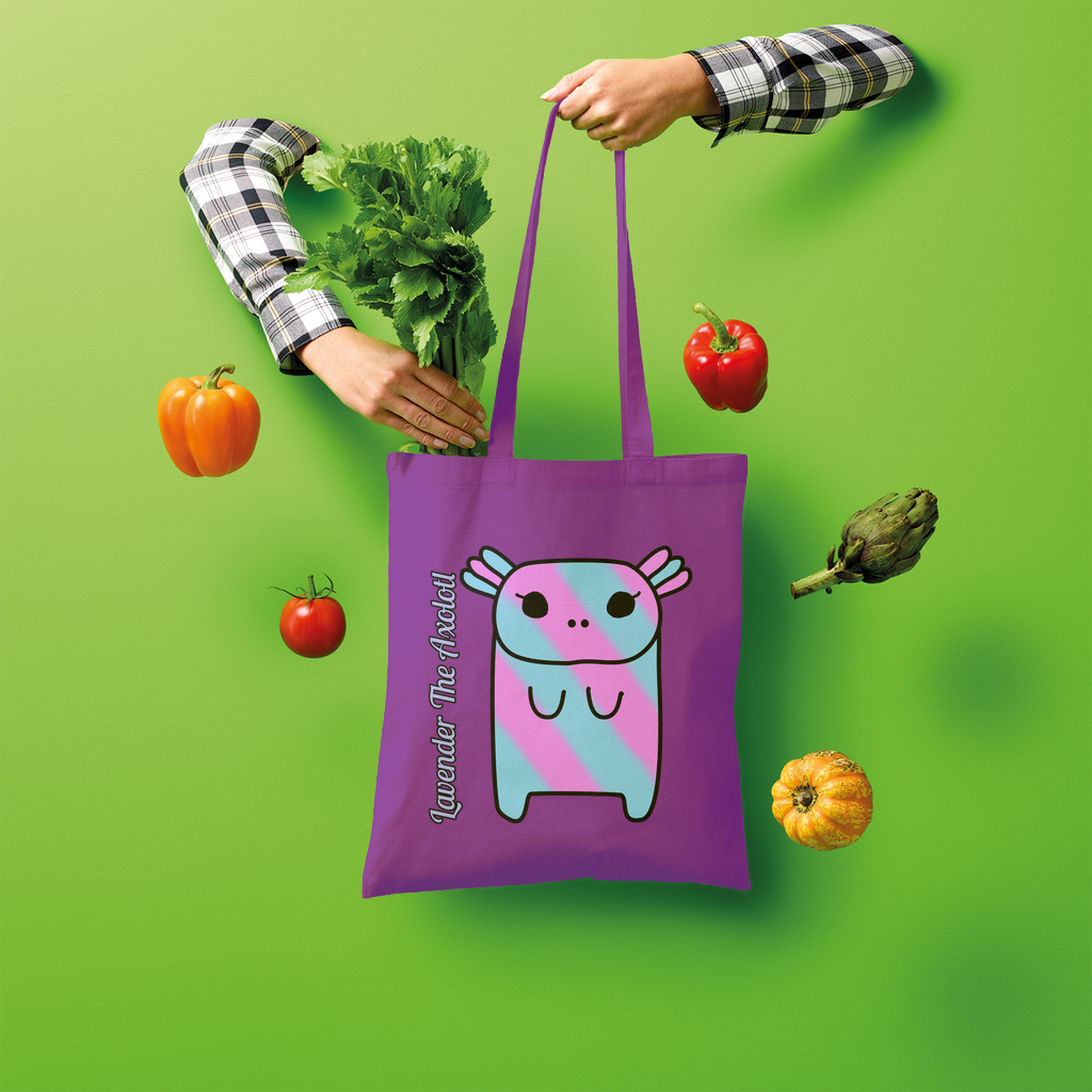 Lavender The Axolotl - Shopper Tote Bag