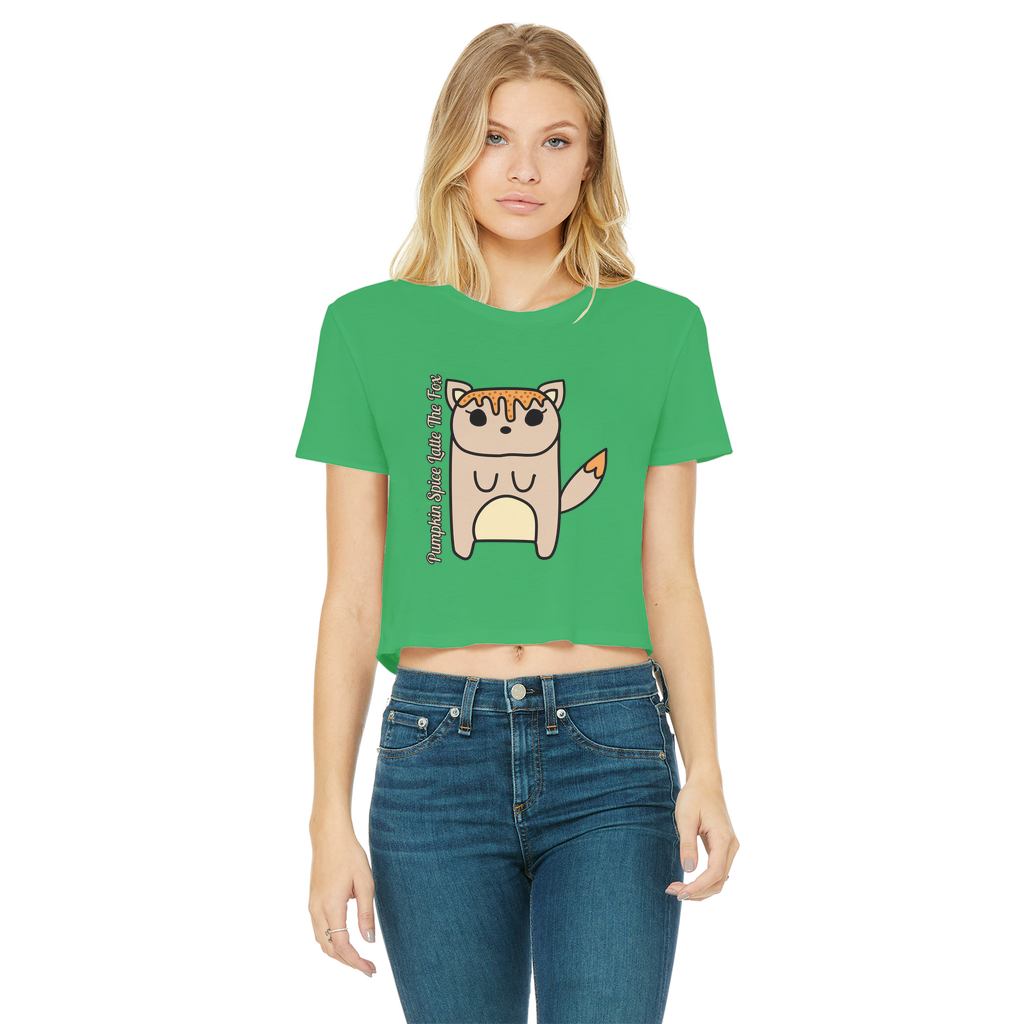 Pumpkin Spice Latte The Fox - Women's Cropped Top