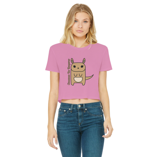 Cinnamon The Kangaroo - Women's Cropped Top