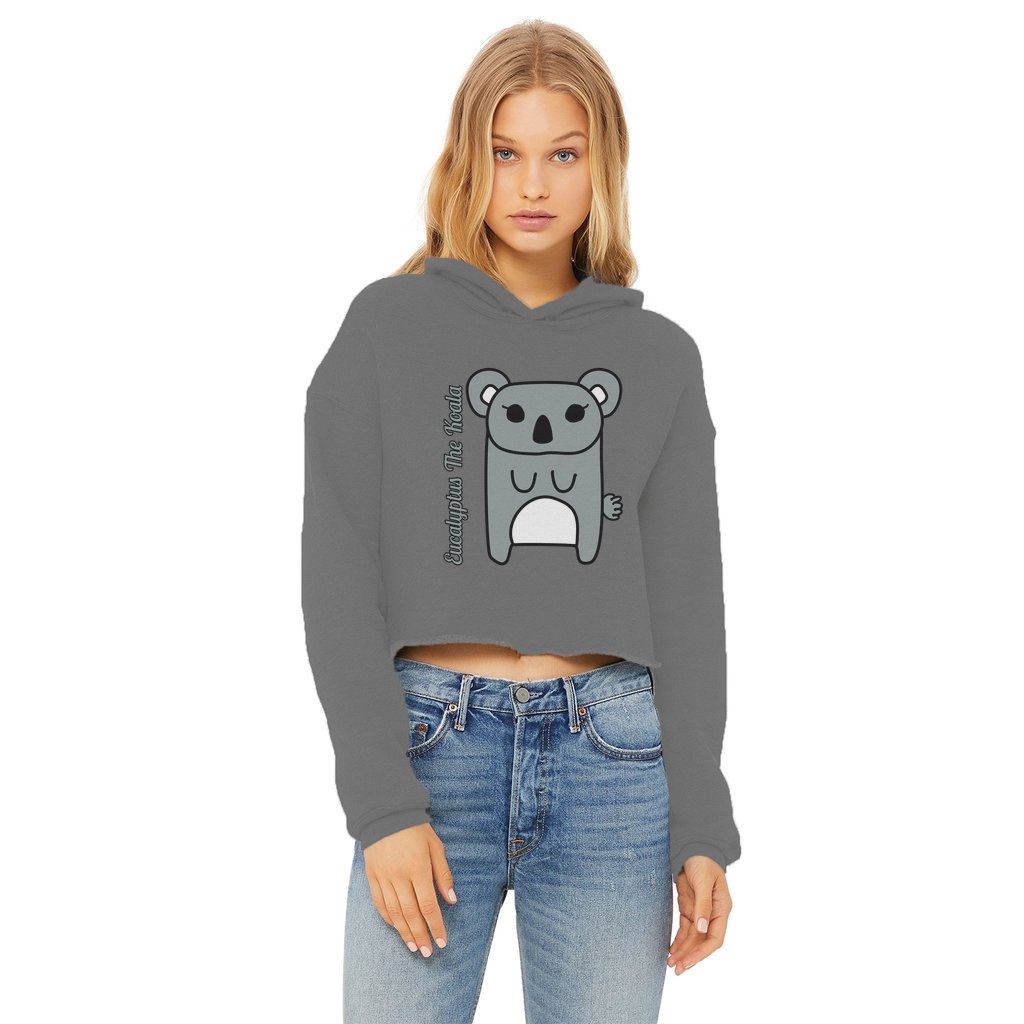 Eucalyptus The Koala - Ladies Cropped Hoodie