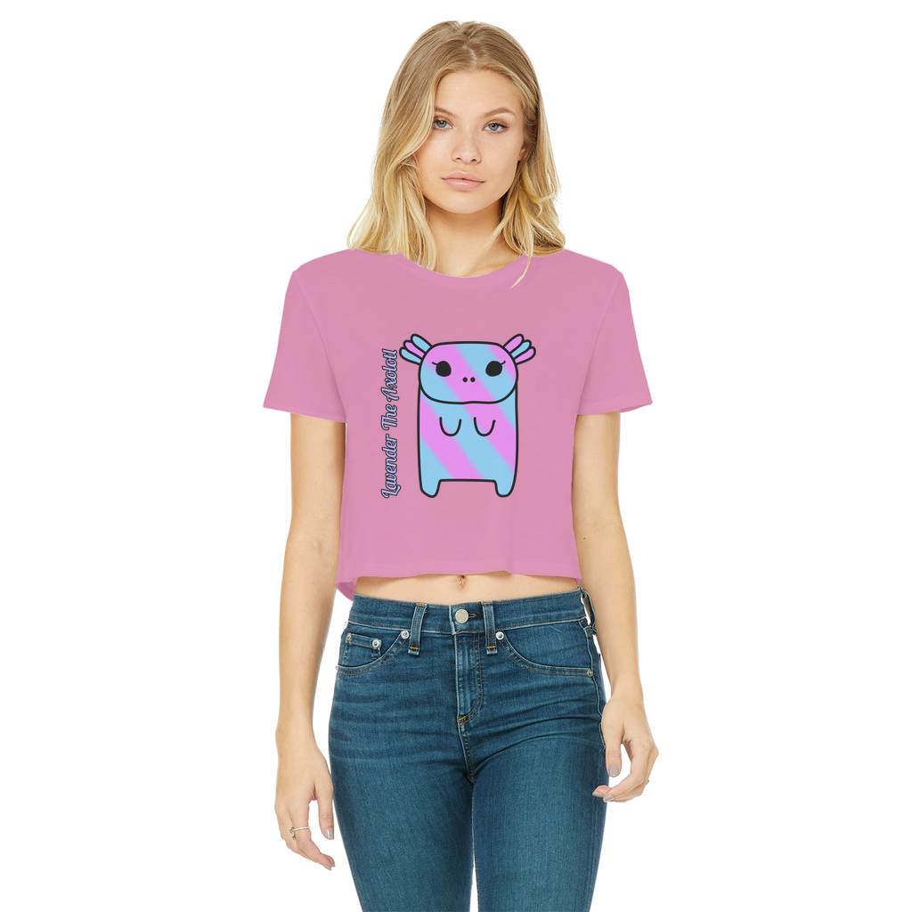 Lavender The Axolotl - Women's Cropped Top