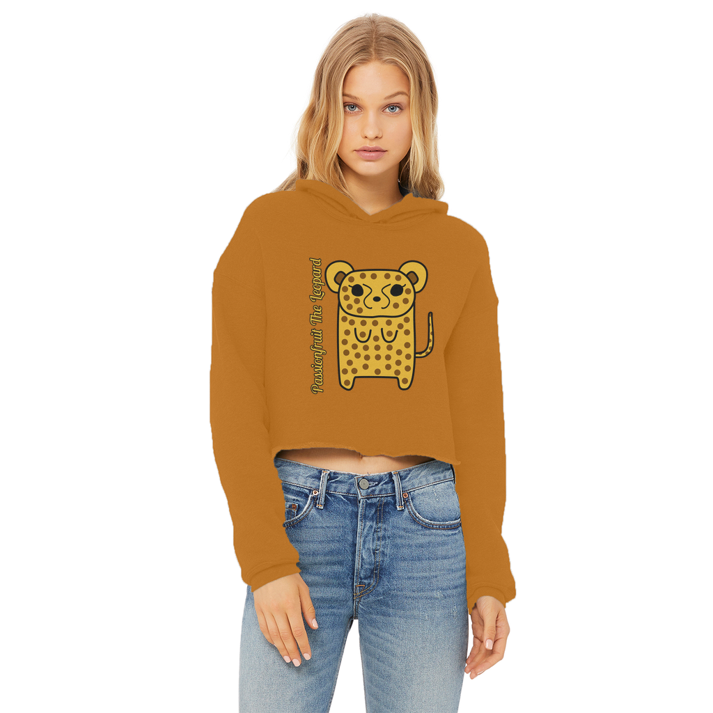 Passionfruit The Leopard - Ladies Cropped Hoodie