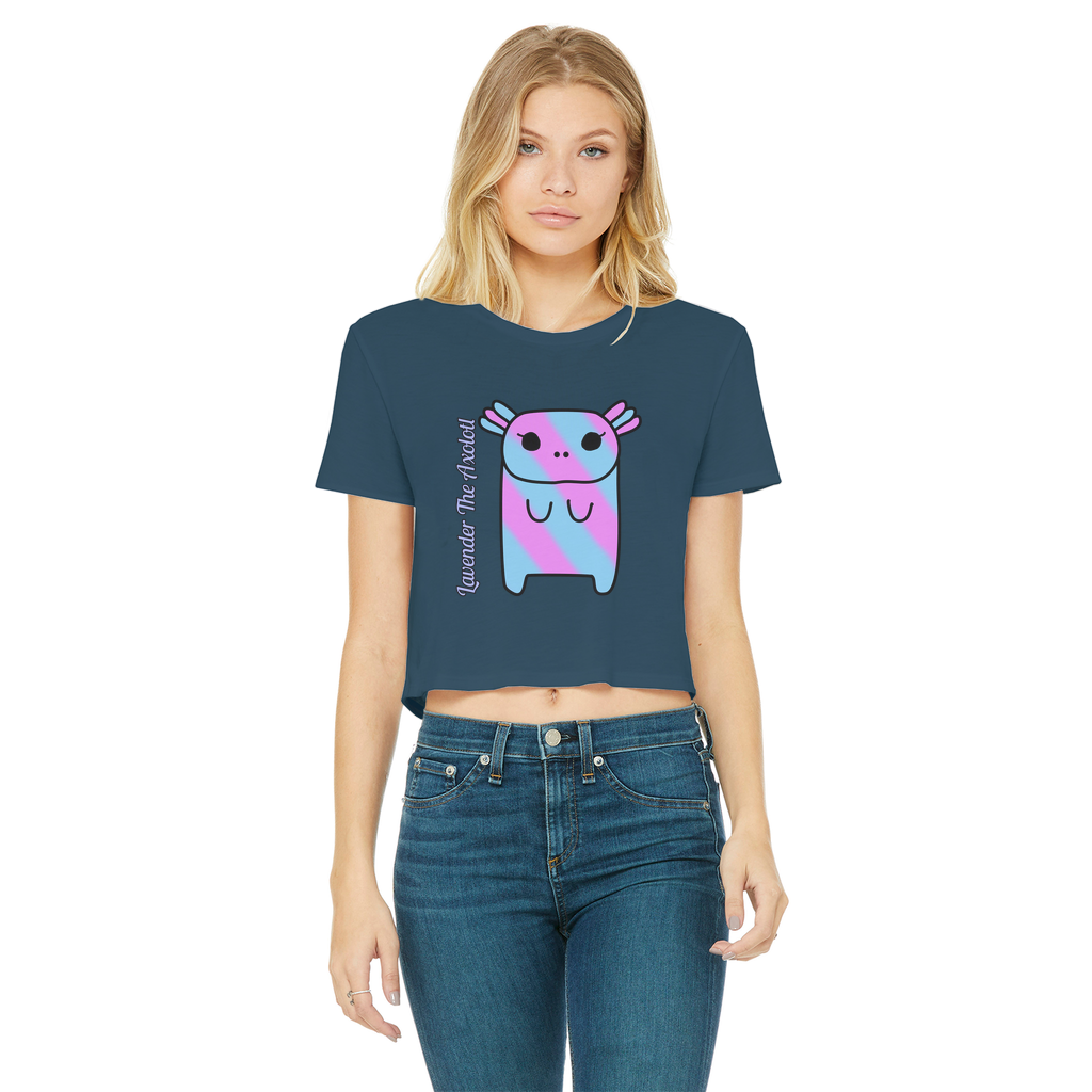 Lavender The Axolotl - Women's Cropped Top