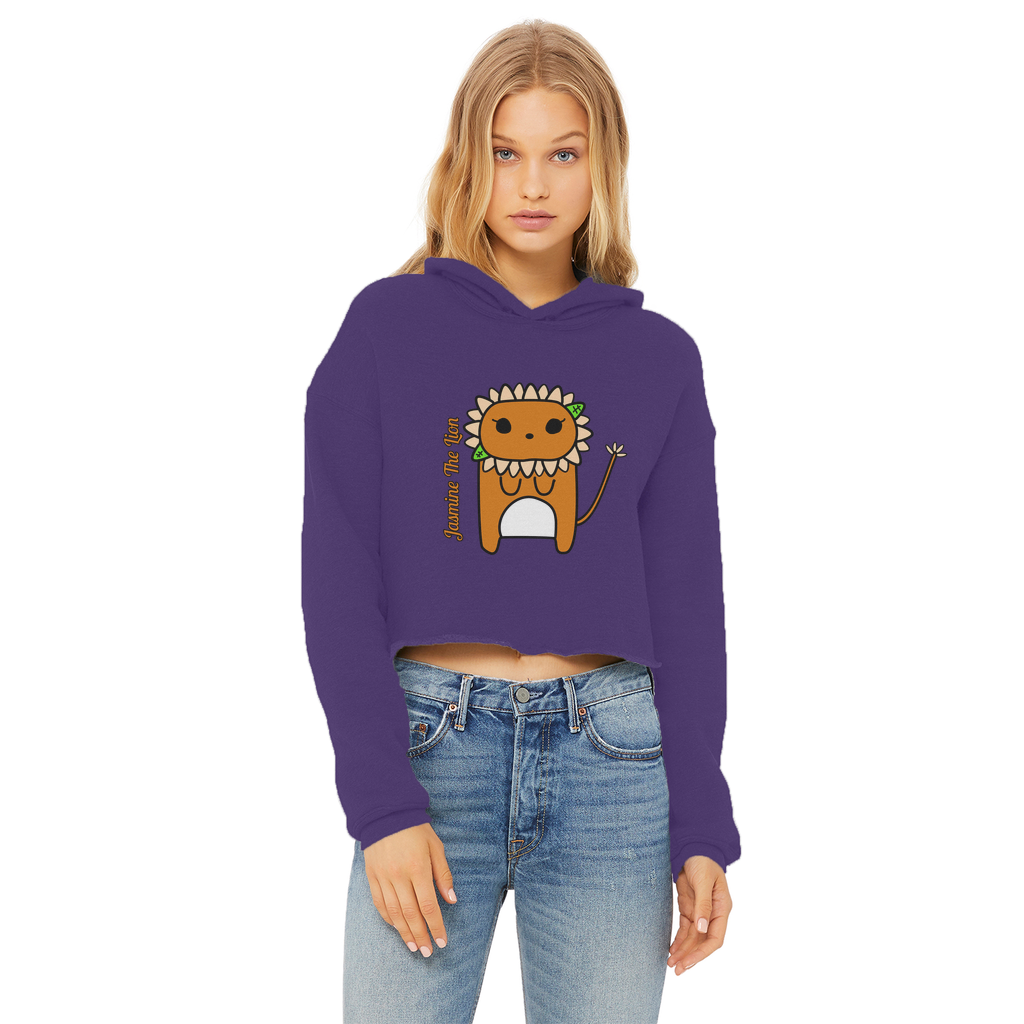 Jasmine The Lion - Ladies Cropped Hoodie