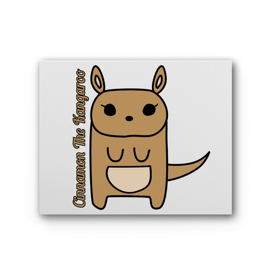 Cinnamon The Kangaroo - Premium Stretched Canvas