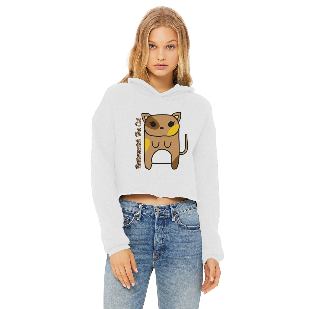 Butterscotch The Cat - Ladies Cropped Hoodie