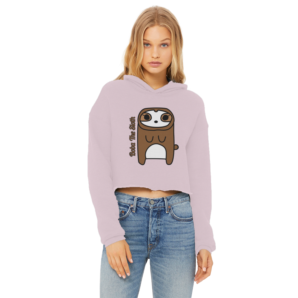 Boba The Sloth - Ladies Cropped Hoodie