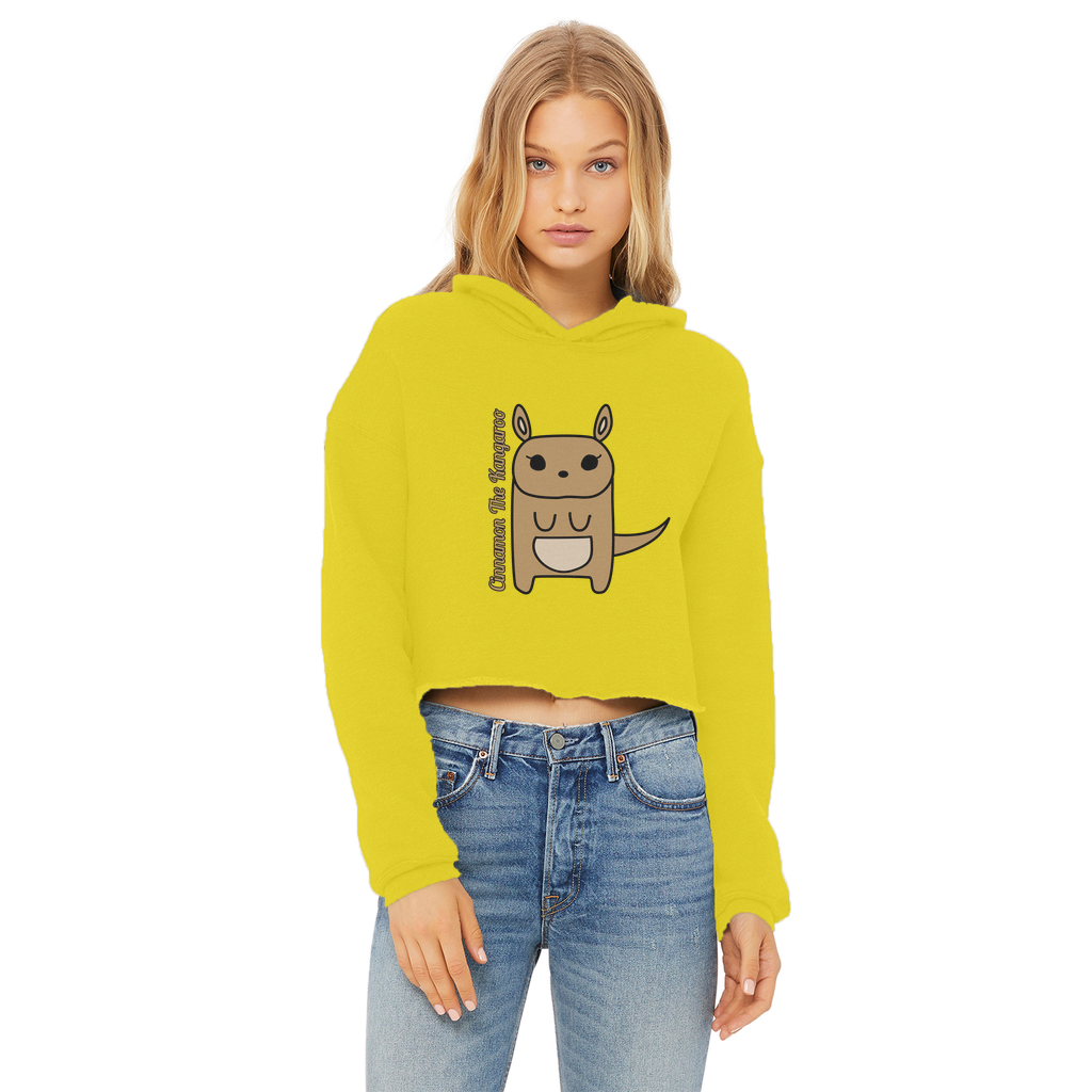 Cinnamon The Kangaroo - Ladies Cropped Hoodie