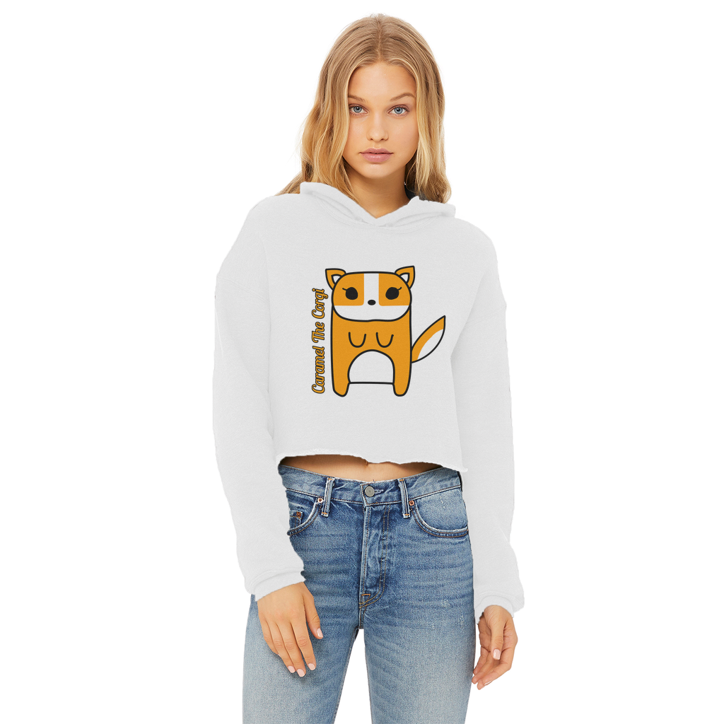 Caramel The Corgi - Ladies Cropped Hoodie