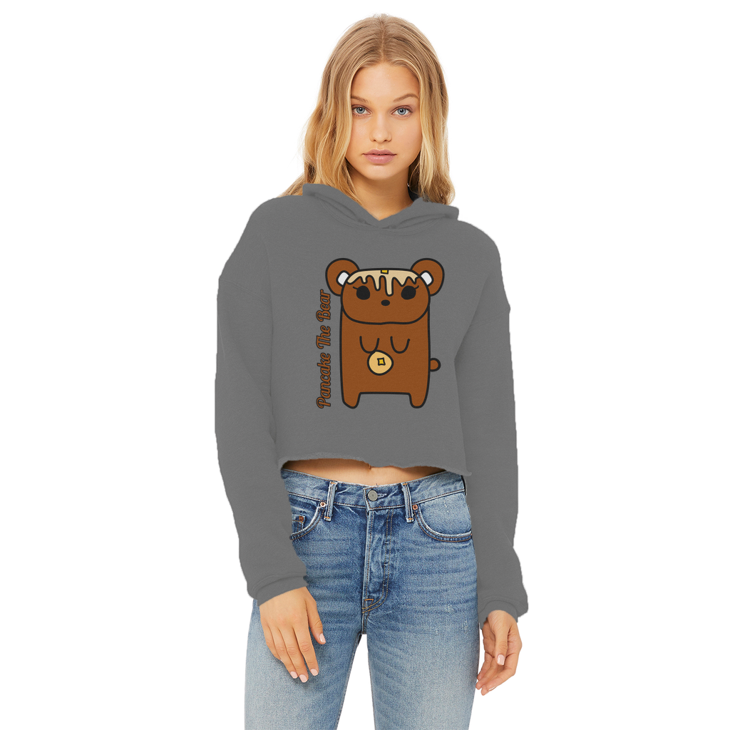 Pancake The Bear - Ladies Cropped Hoodie