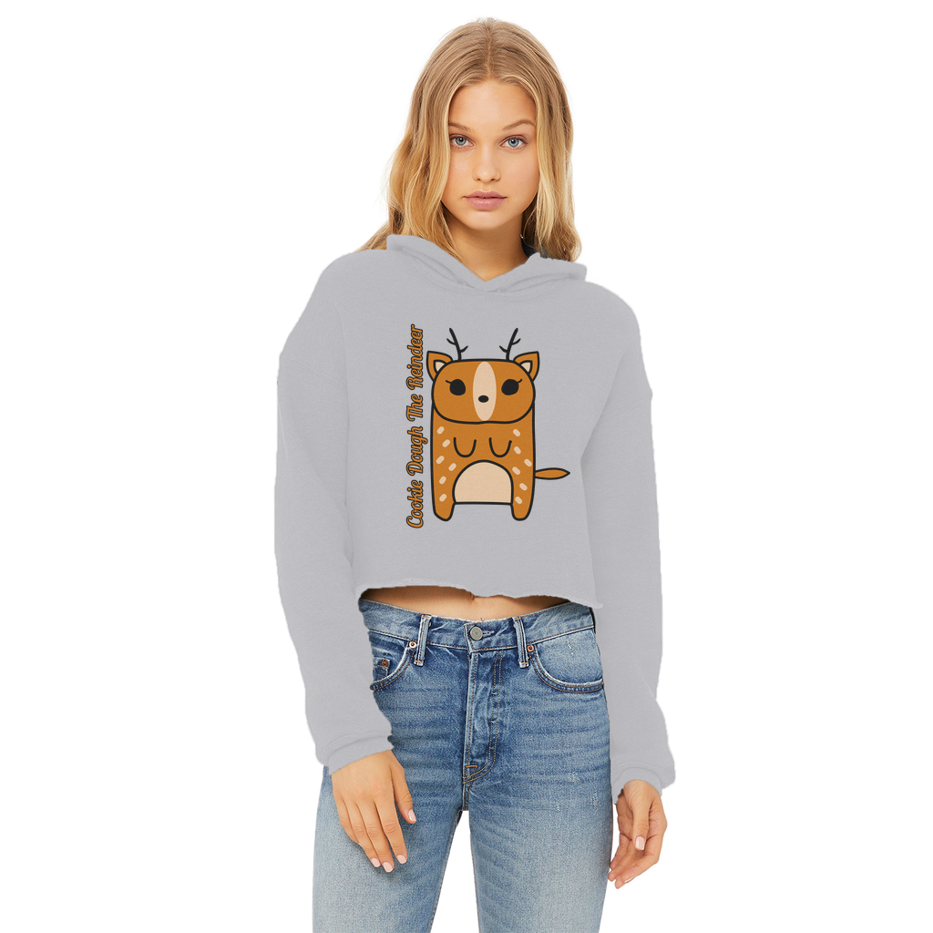 Cookie Dough The Reindeer - Ladies Cropped Hoodie