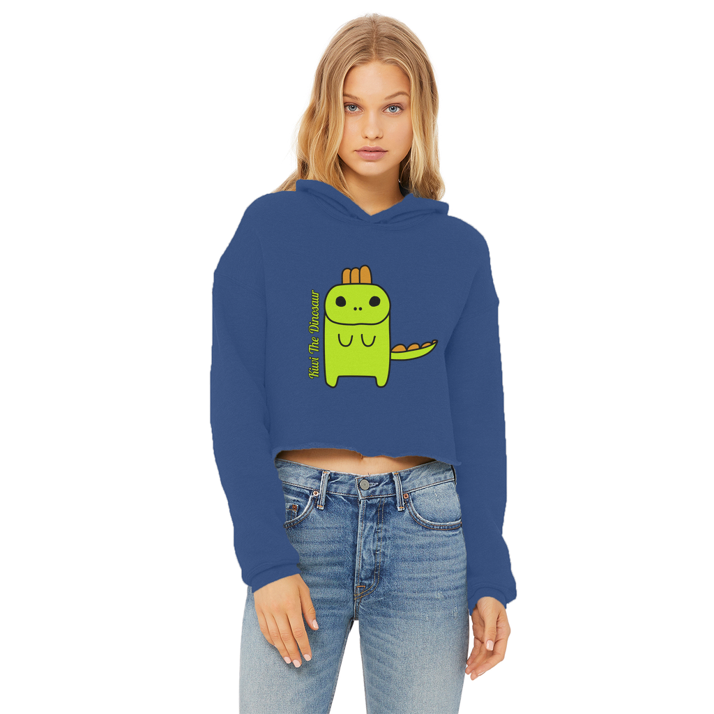 Kiwi The Dinosaur - Ladies Cropped Hoodie