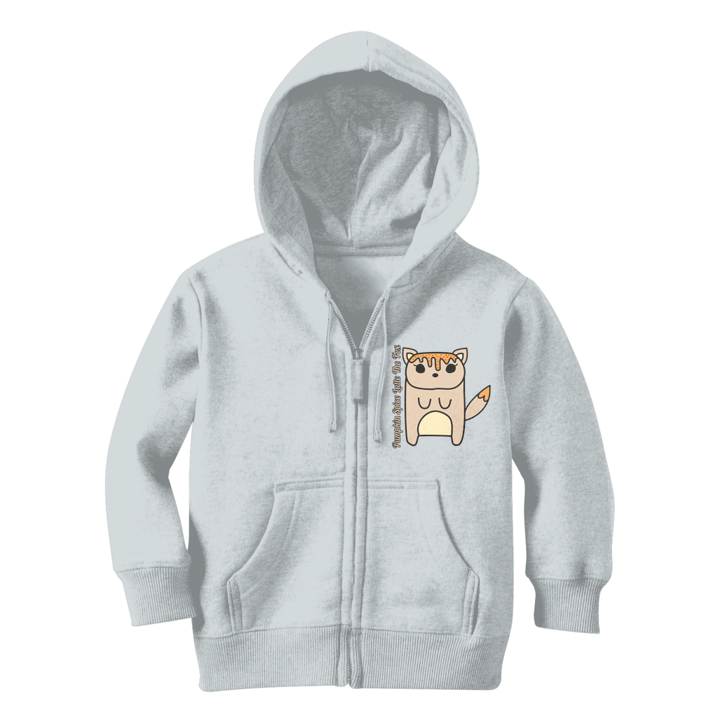 Pumpkin Spice Latte The Fox - Classic Kids Zip Hoodie