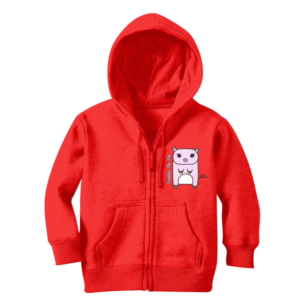 Puddles The Pig - Classic Kids Zip Hoodie