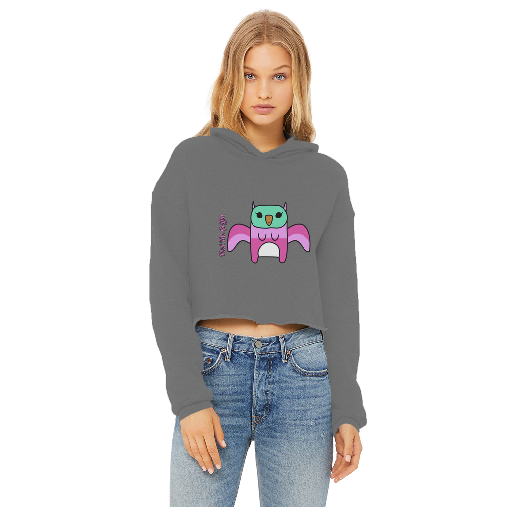 Pixel The Griffin - Ladies Cropped Hoodie