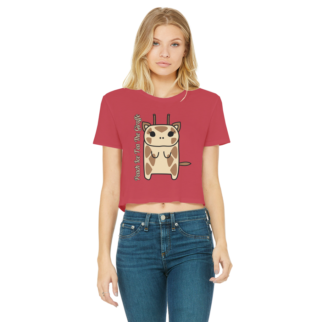 Peach Ice Tea The Giraffe - Women's Cropped Top