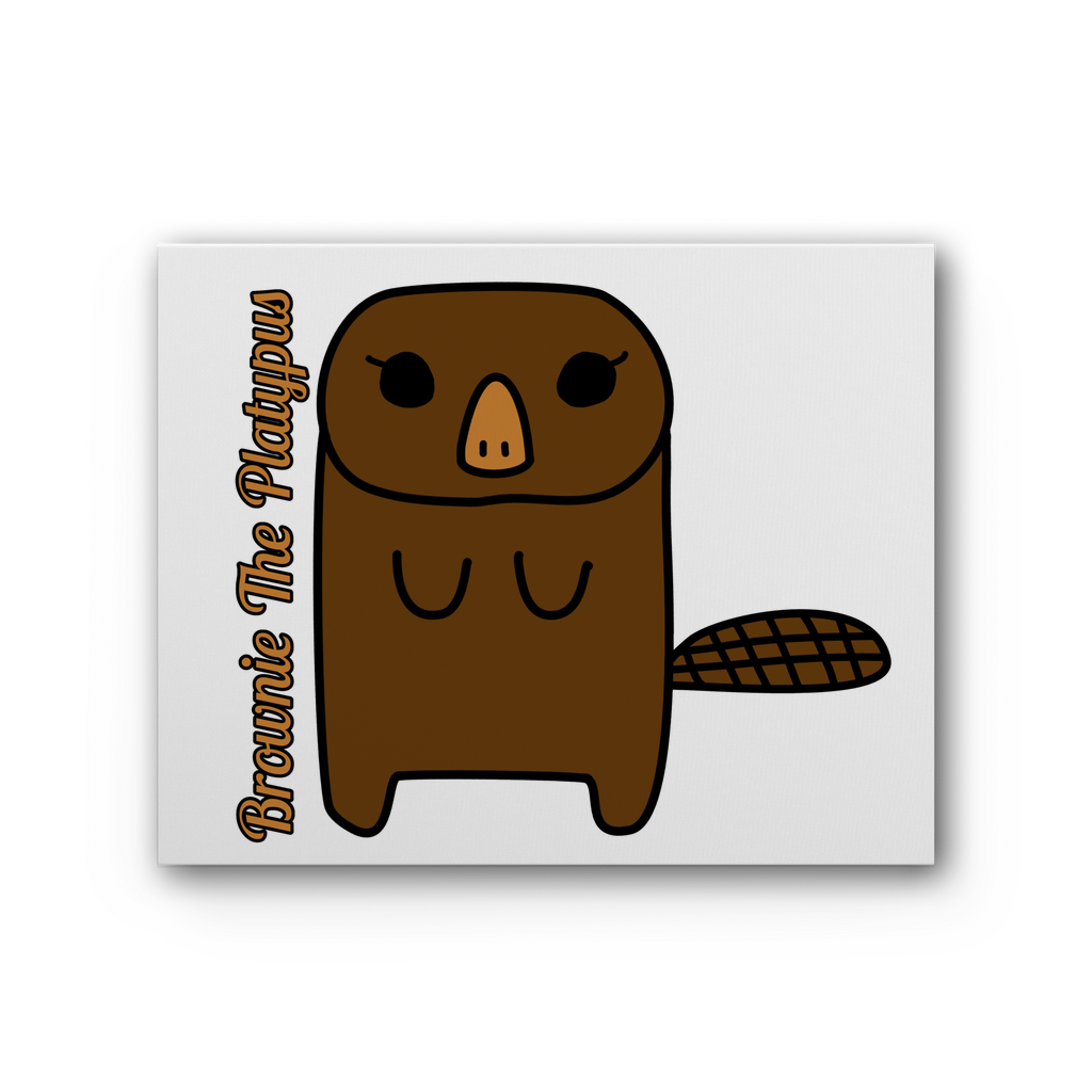 Brownie The Platypus - Premium Stretched Canvas