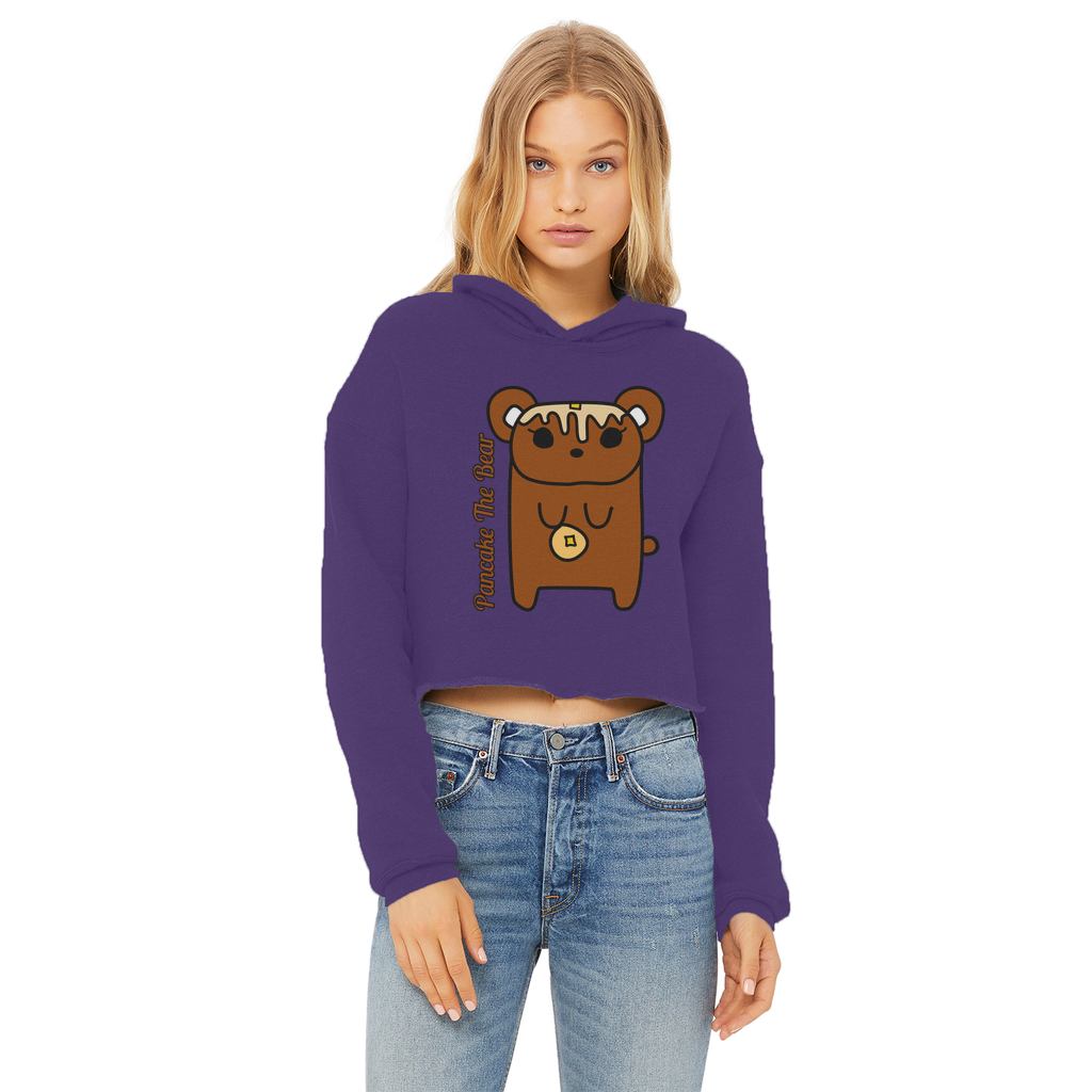 Pancake The Bear - Ladies Cropped Hoodie