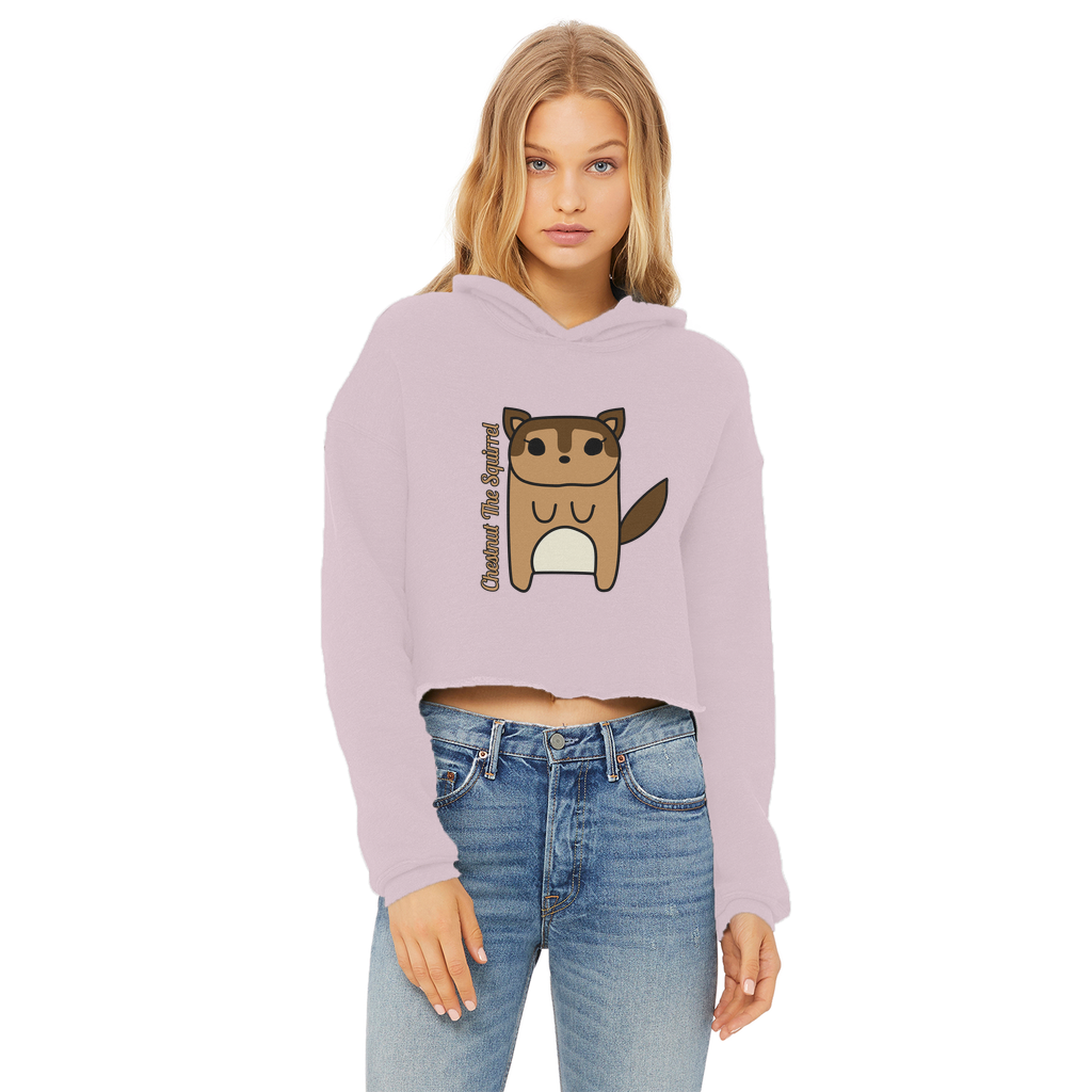 Chestnut The Squirrel - Ladies Cropped Hoodie